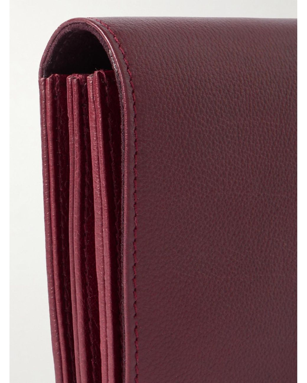 Metier Purple Textured-Leather Pouch