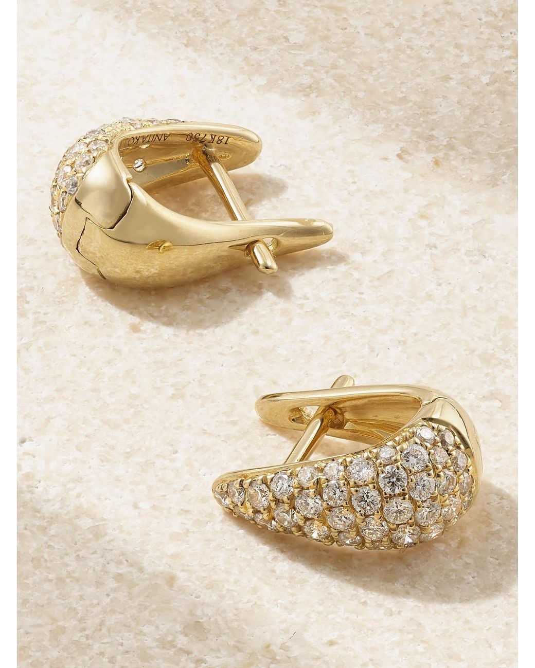 Anita Ko Natural Baby Claw 18-Karat Diamond Earrings