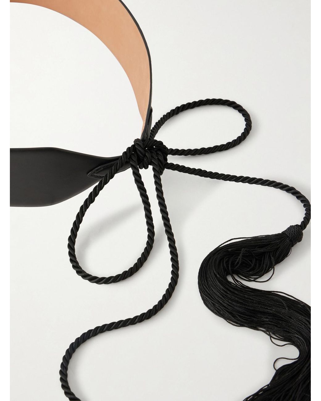 Alaïa White Tasseled Leather Belt