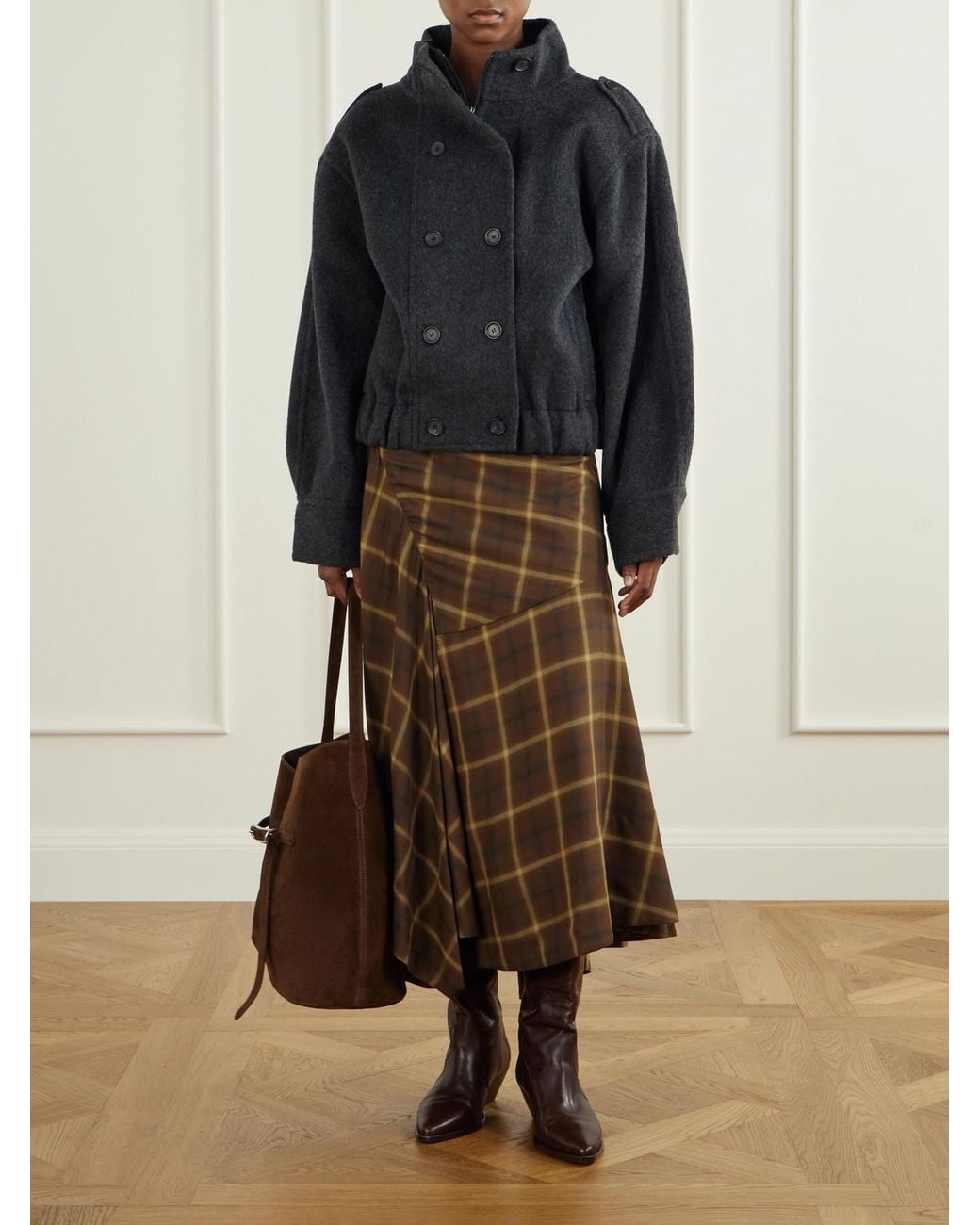 Sea Black Lona Wool Coat