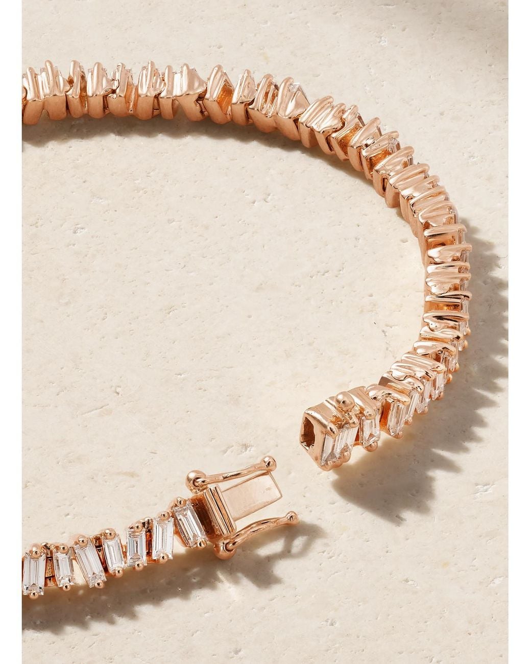 Suzanne Kalan Natural Fireworks 18-Karat Rose Diamond Bracelet