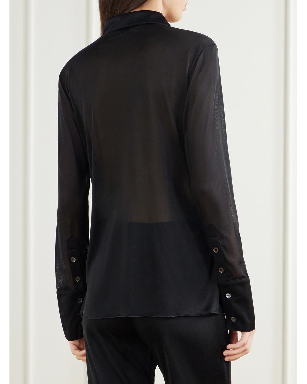 The Park Black Serge Lyocell Shirt