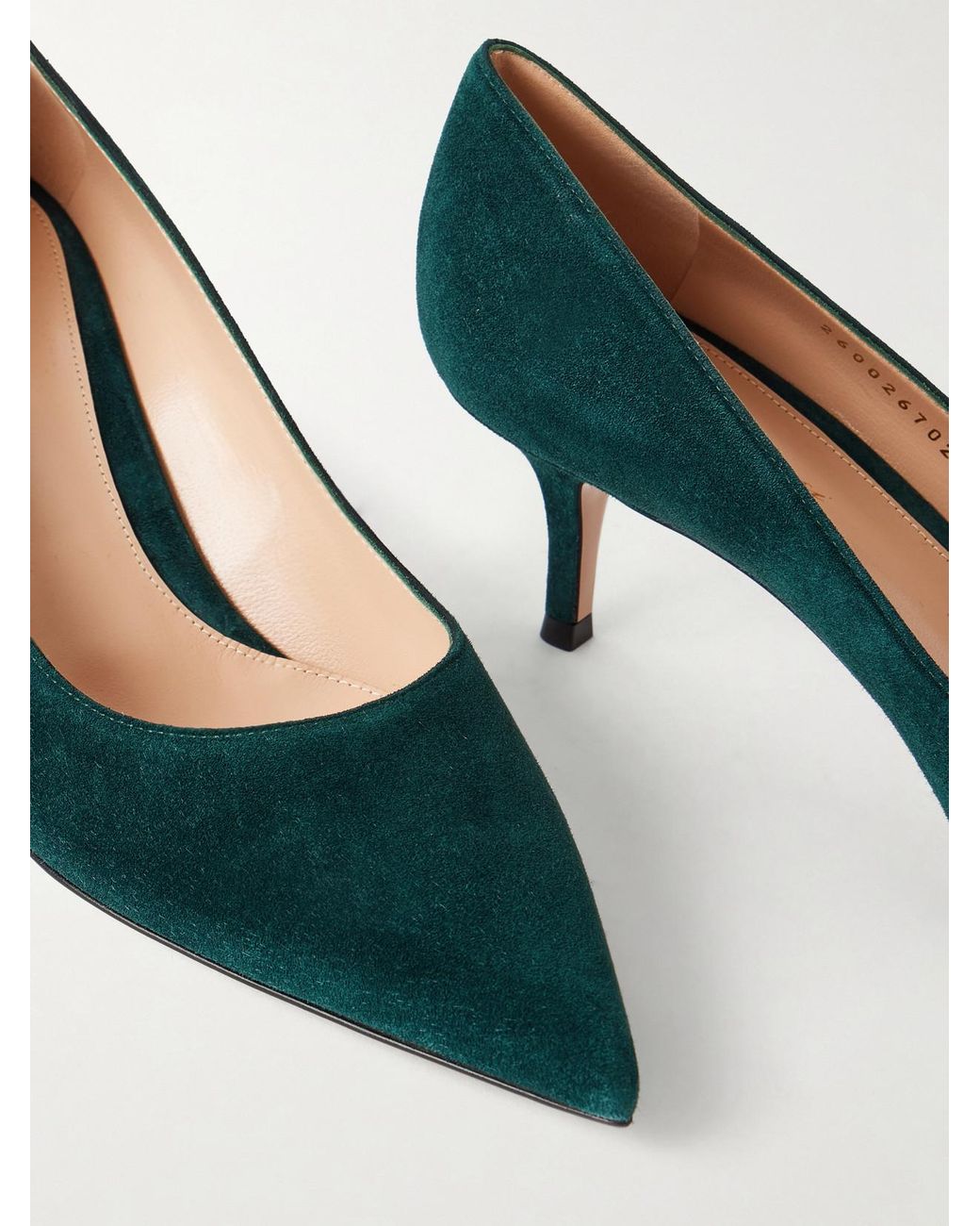 Gianvito Rossi Green Gianvito 55 Suede Pumps