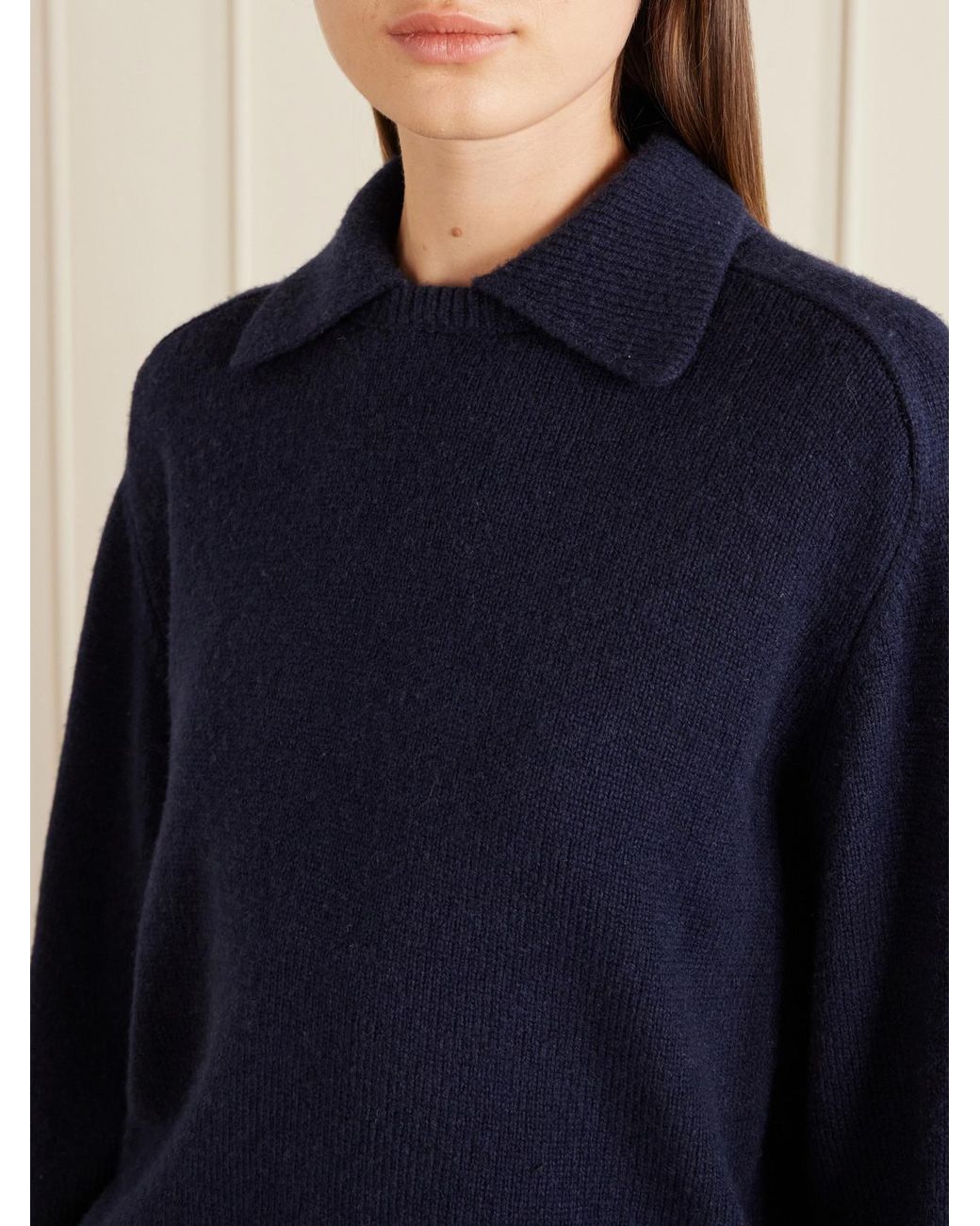 Khaite Blue Jackson Wool And Cashmere Sweater