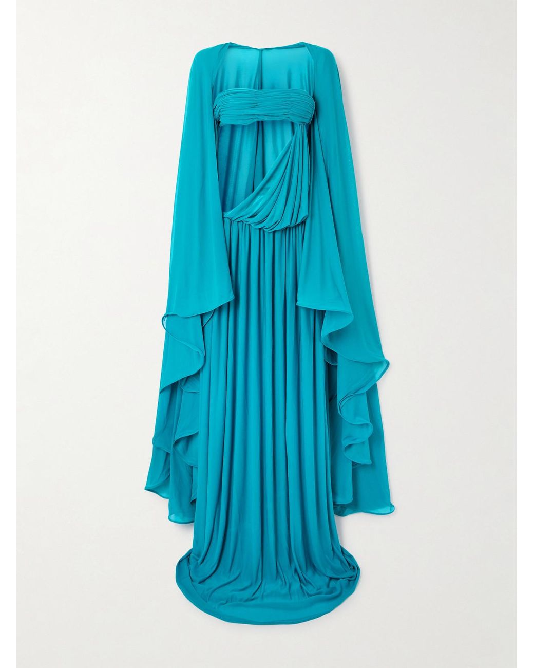 Christopher Esber Gyre Cape-Effect Cut-Out Jersey Maxi Dress