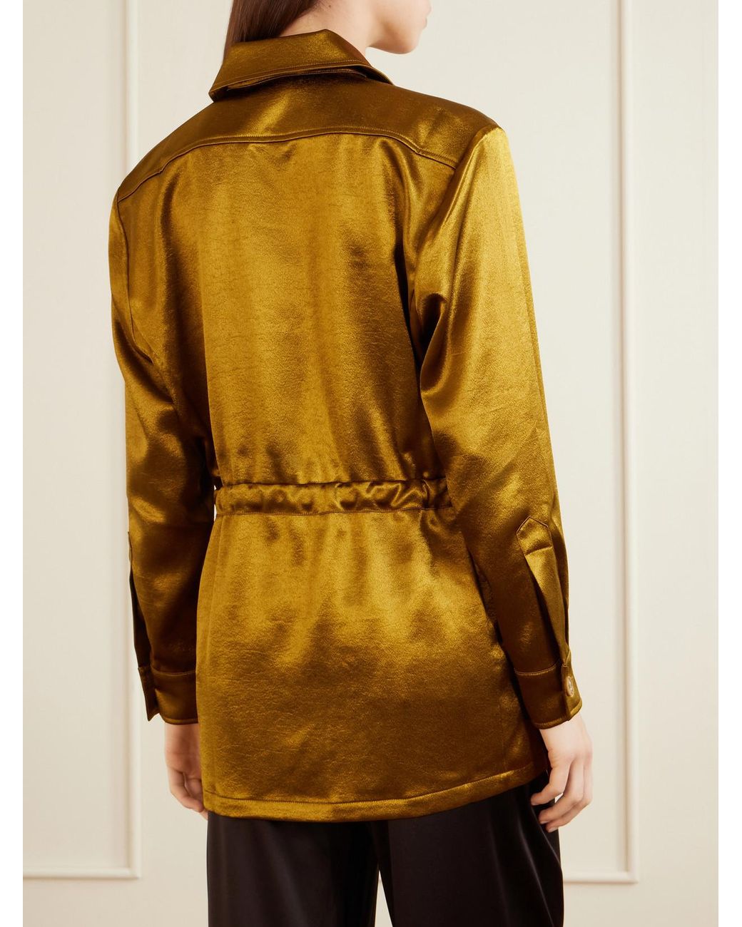 Giuliva Heritage Metallic Tessa Drawstring Satin Jacket