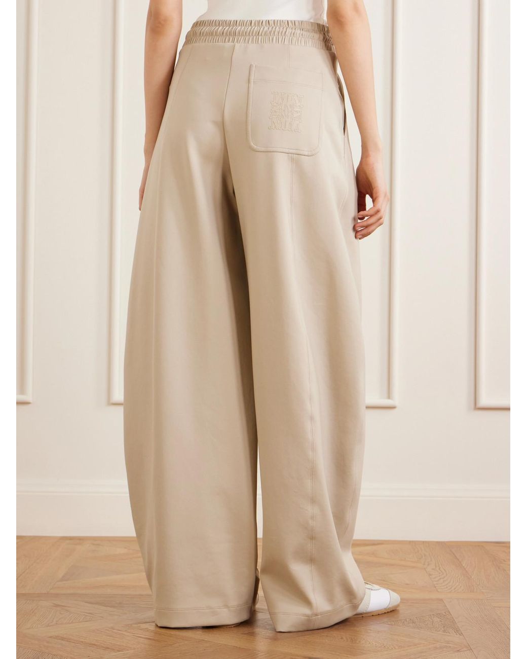 Max Mara Natural Olmo Jersey Wide-Leg Pants