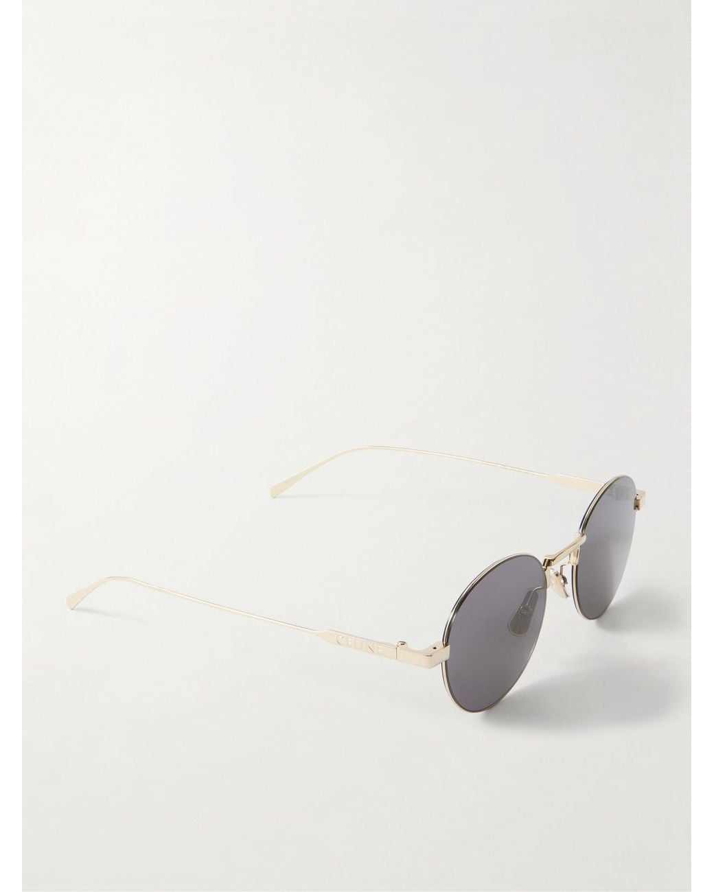 Céline Metallic Oro Round-Frame-Tone Sunglasses