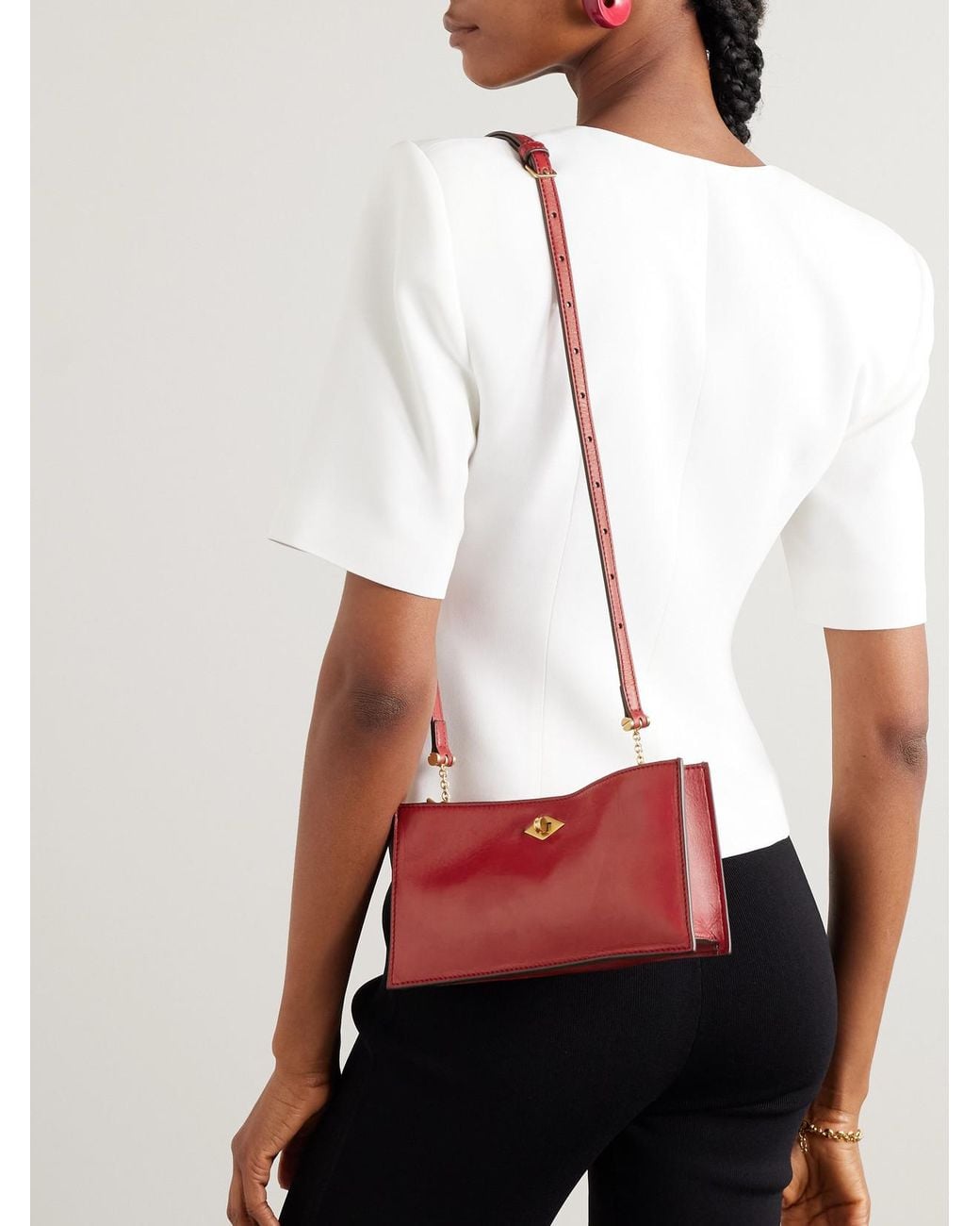 Metier Red Ease 22 Leather Clutch