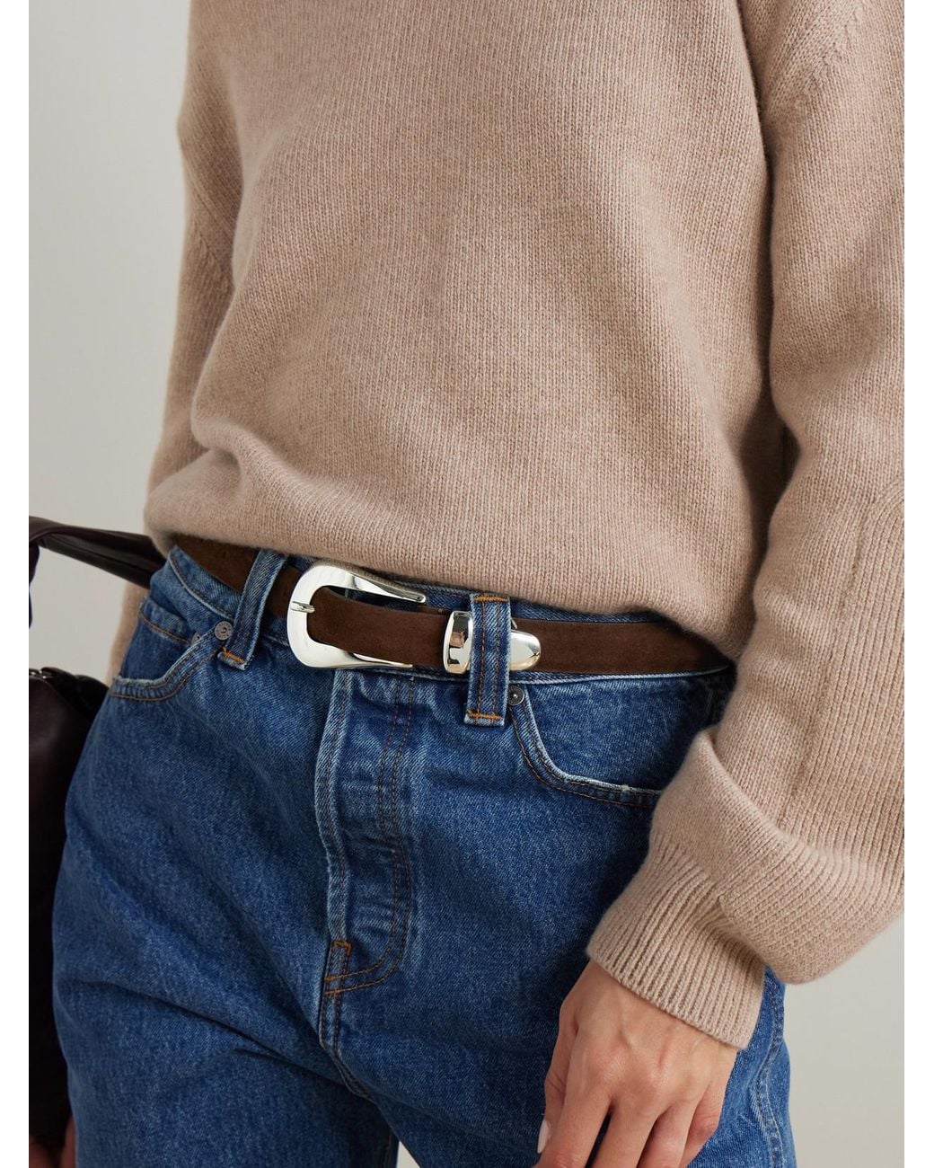 DEHANCHE Brown Colette Suede Belt