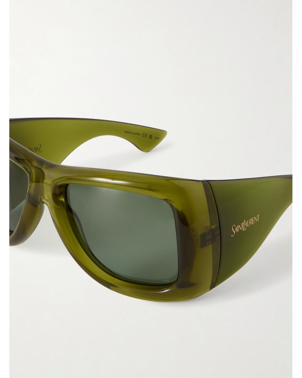 Saint Laurent Green Sl 902 Howl D-Frame Acetate Sunglasses