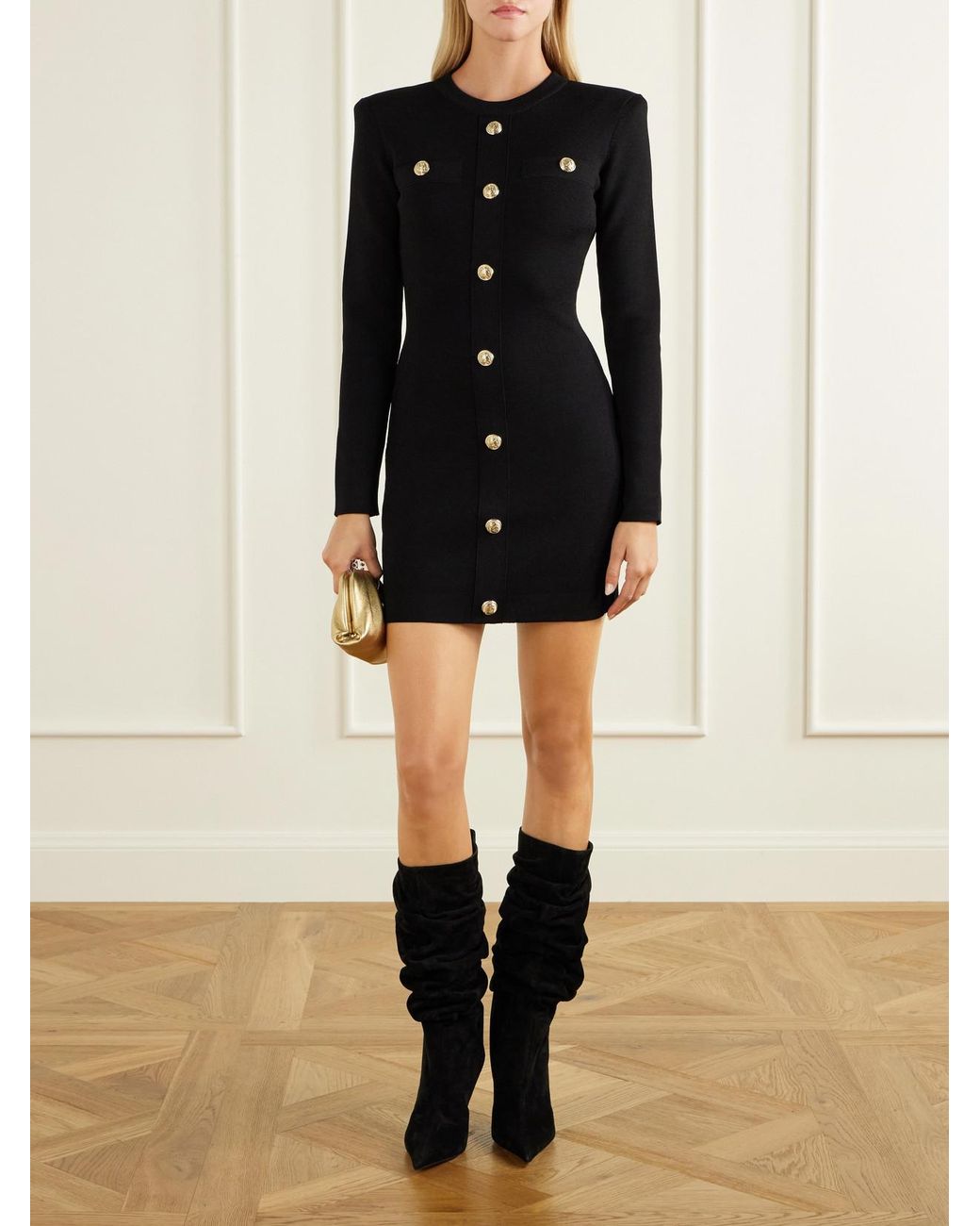 AMINA MUADDI Black Anok 90 Suede Boots