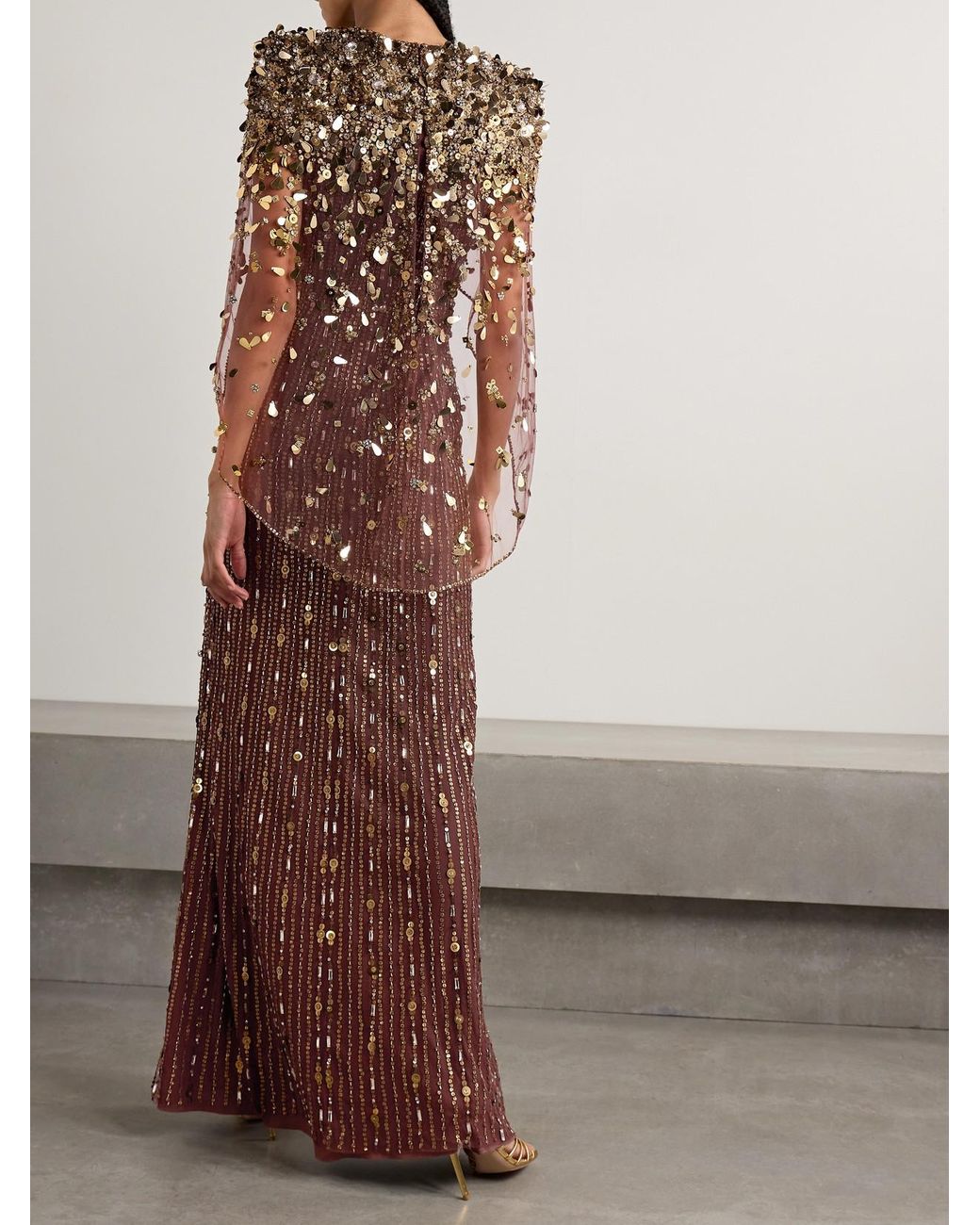 green emerald velvet dress Gold Rush Floor-Length Dress main image 1
