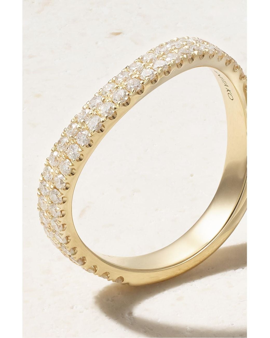 Anita Ko Natural Curved 18-Karat Diamond Ring