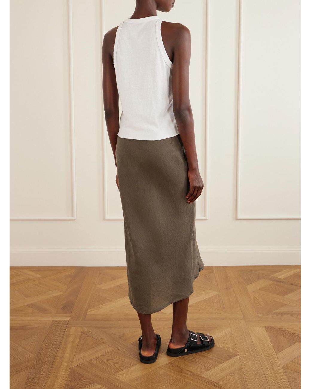 James Perse White Supima Cotton-Blend Tank