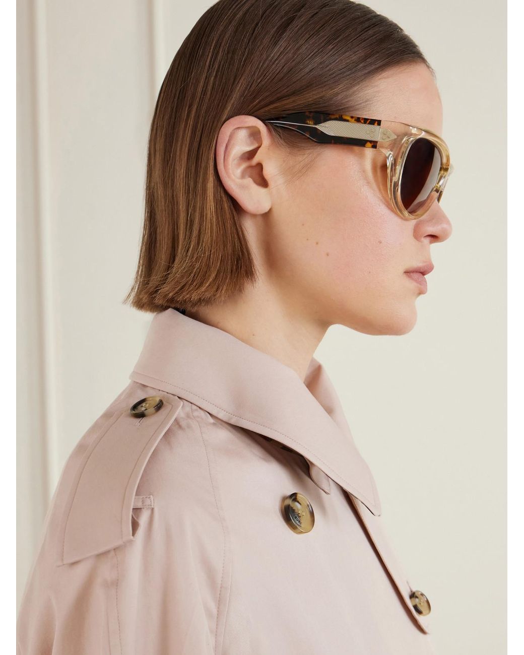 Jacques Marie Mage Natural Ravello D-Frame Tortoiseshell Acetate Sunglasses