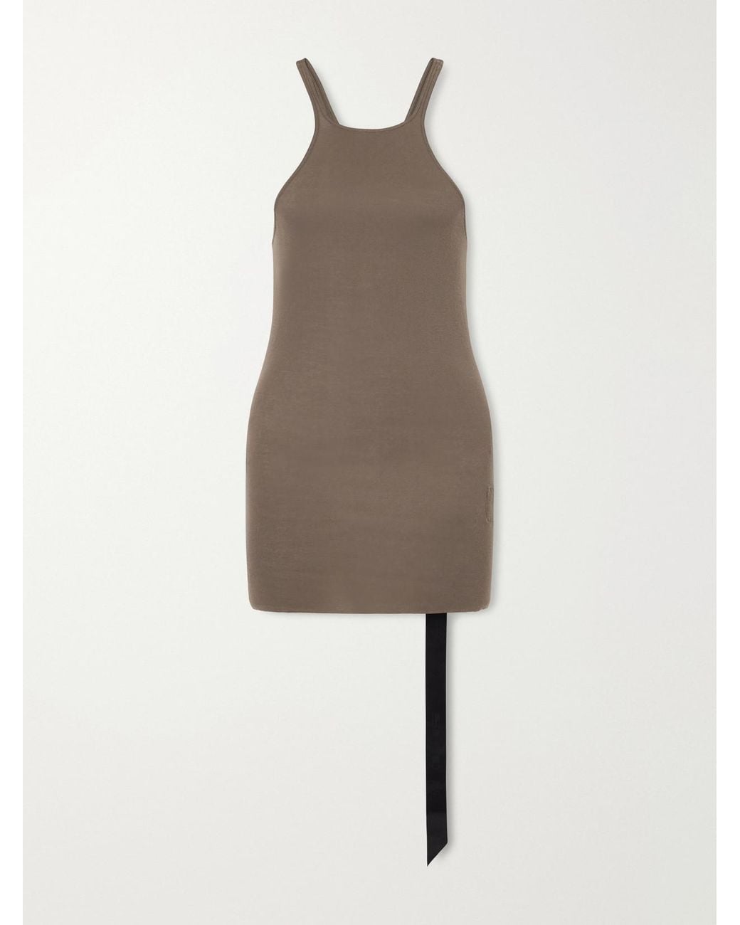 Rick Owens Natural Drkshdw Frayed Cotton-Jersey Tank