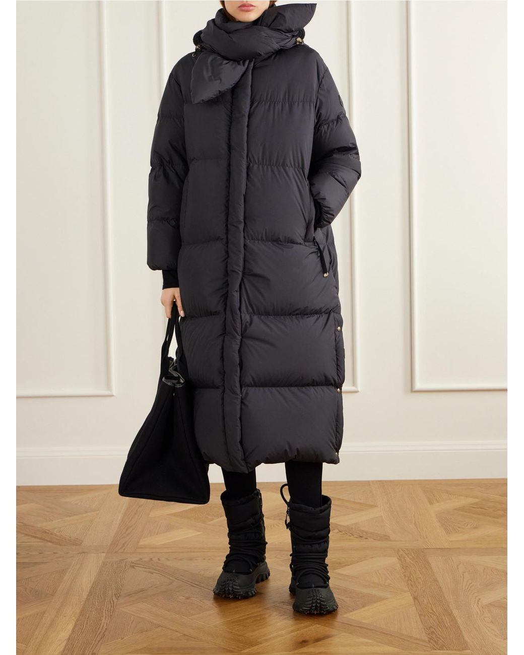 Moncler Black Trailgrip Apres Quilted Shell Ankle Boots