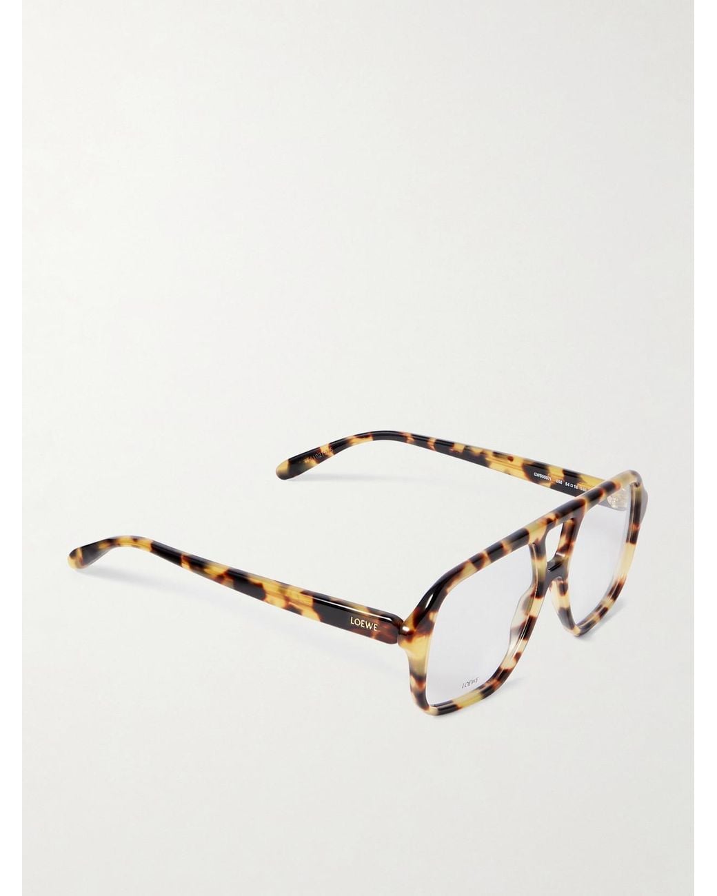 Loewe Brown Aviator-Style Tortoiseshell Acetate Optical Glasses