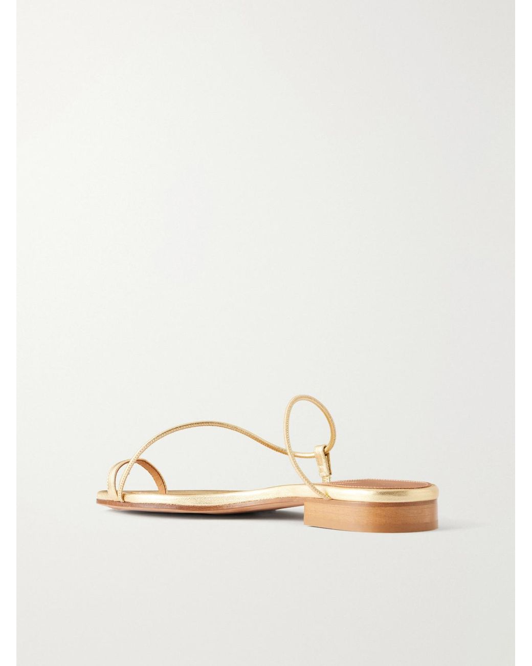 Emme Parsons Natural Susan Metallic-Leather Sandals