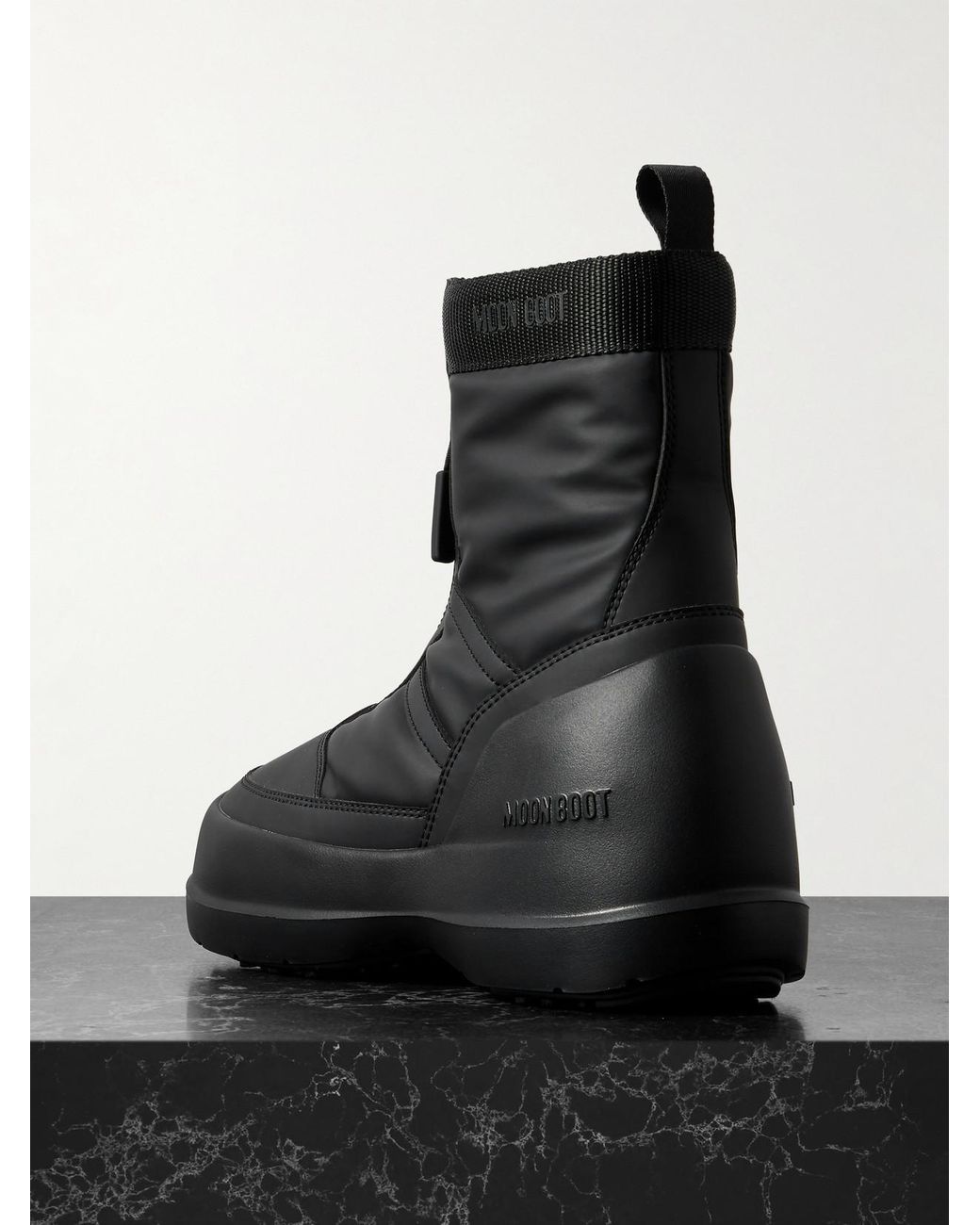 Moon Boot Black Luna Shell Snow Boots