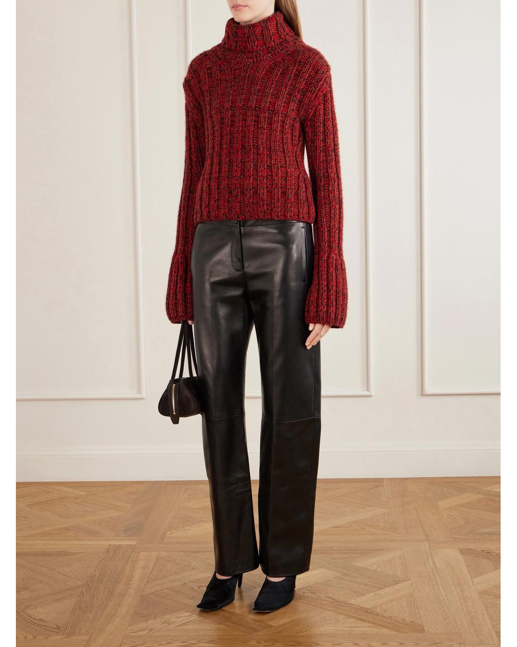 Khaite Red Kelly Knitted Cashmere Sweater