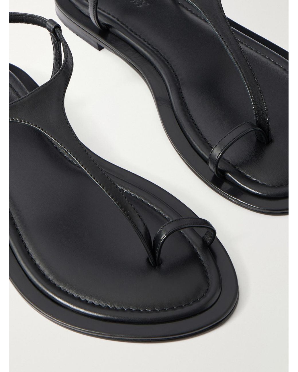 A.Emery Black Alta Leather Sandals