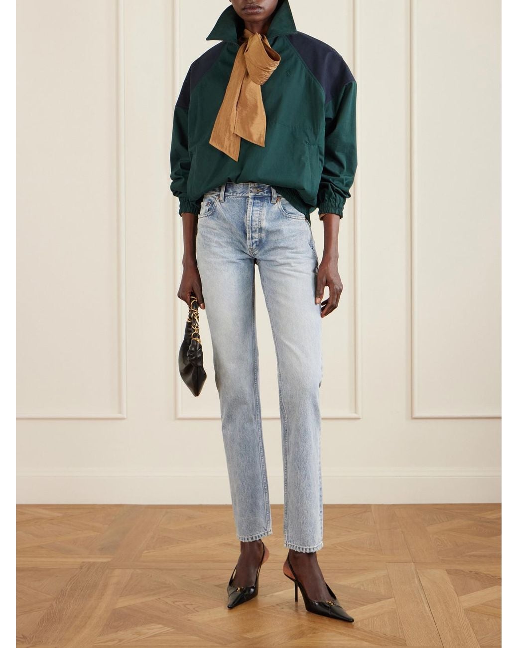 Saint Laurent Blue Straight-Leg Jeans