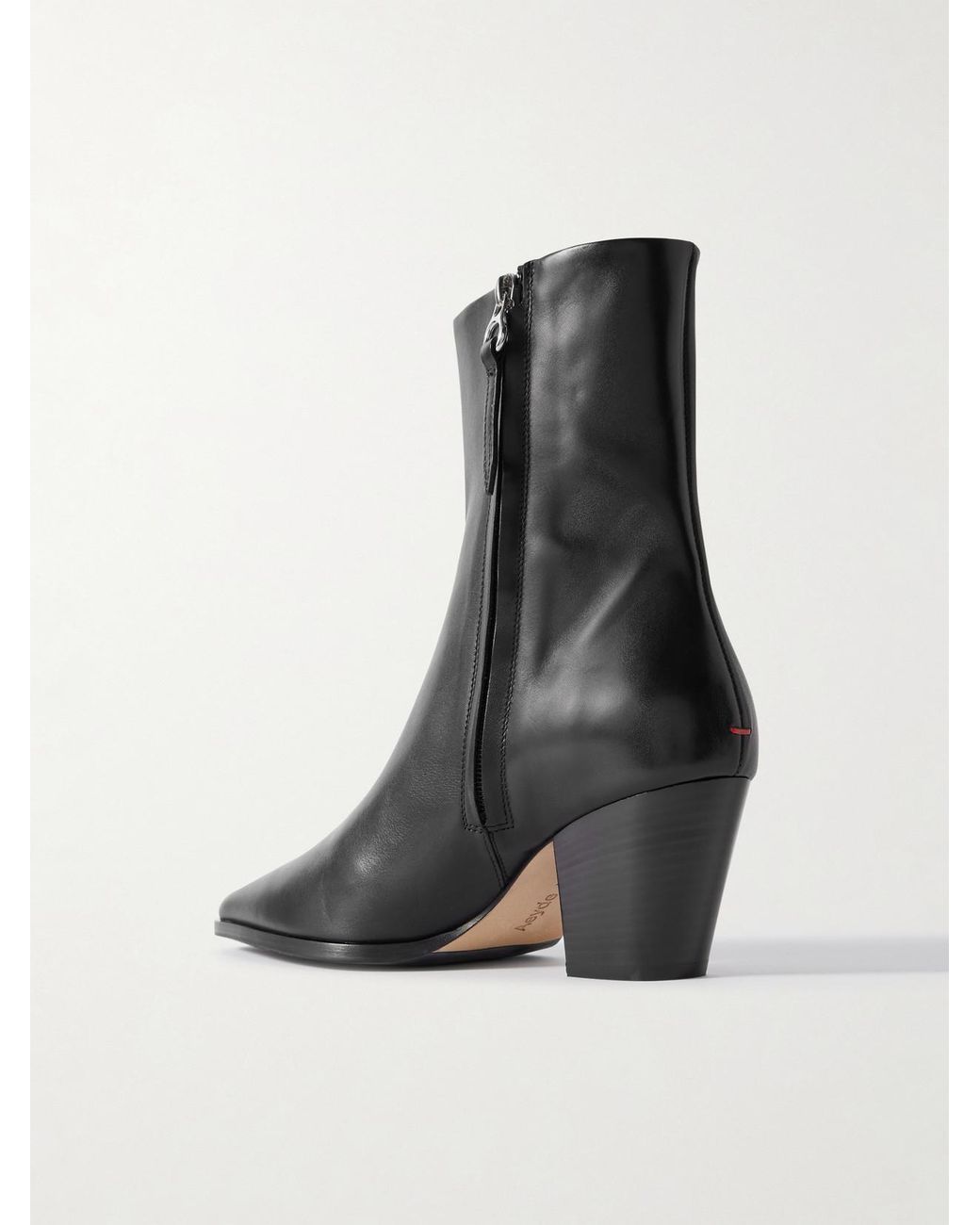 Aeyde Black Hedvig Leather Ankle Boots