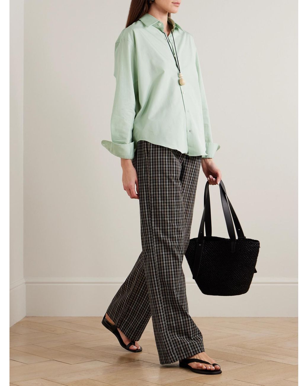 Comme Si Green Cotton-Poplin Shirt
