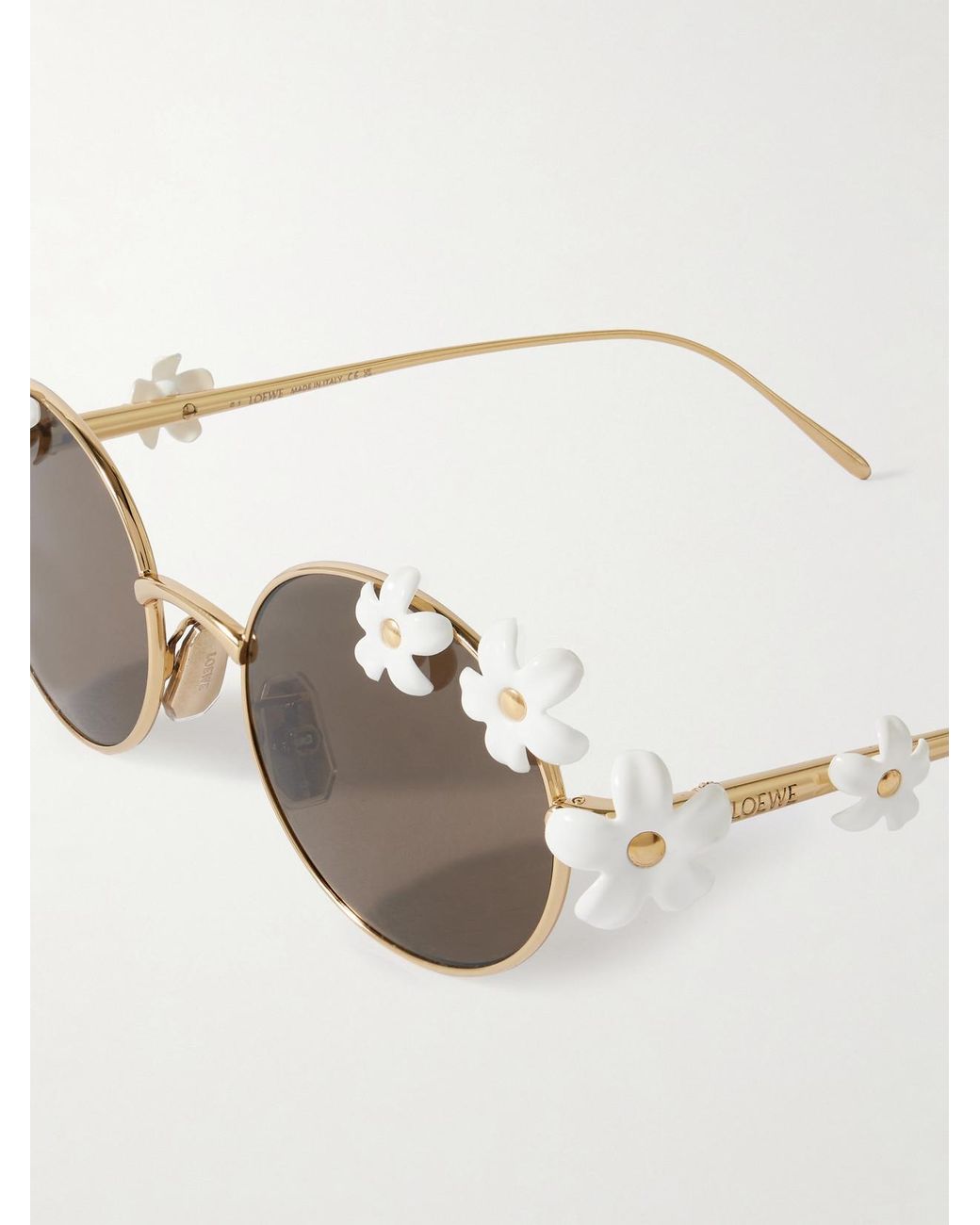 Loewe Natural Paula's Ibiza Embellished Round-Frame-Tone Sunglasses
