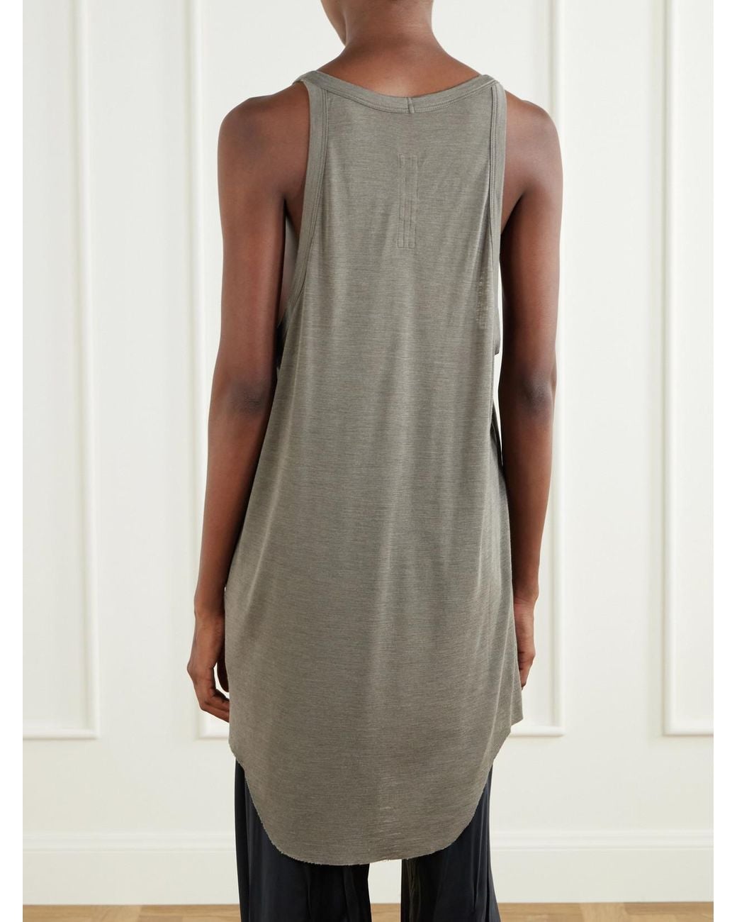 Rick Owens Gray Gigi Wool And Silk-Blend Jersey Tank