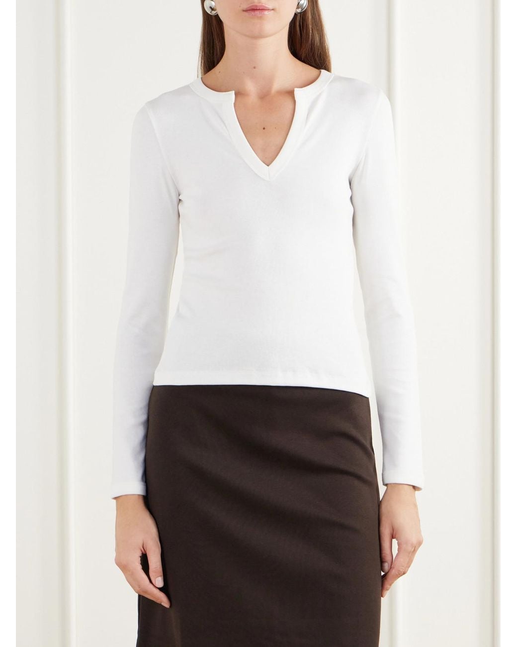 Flore Flore White Iman Organic Cotton-Jersey T-Shirt