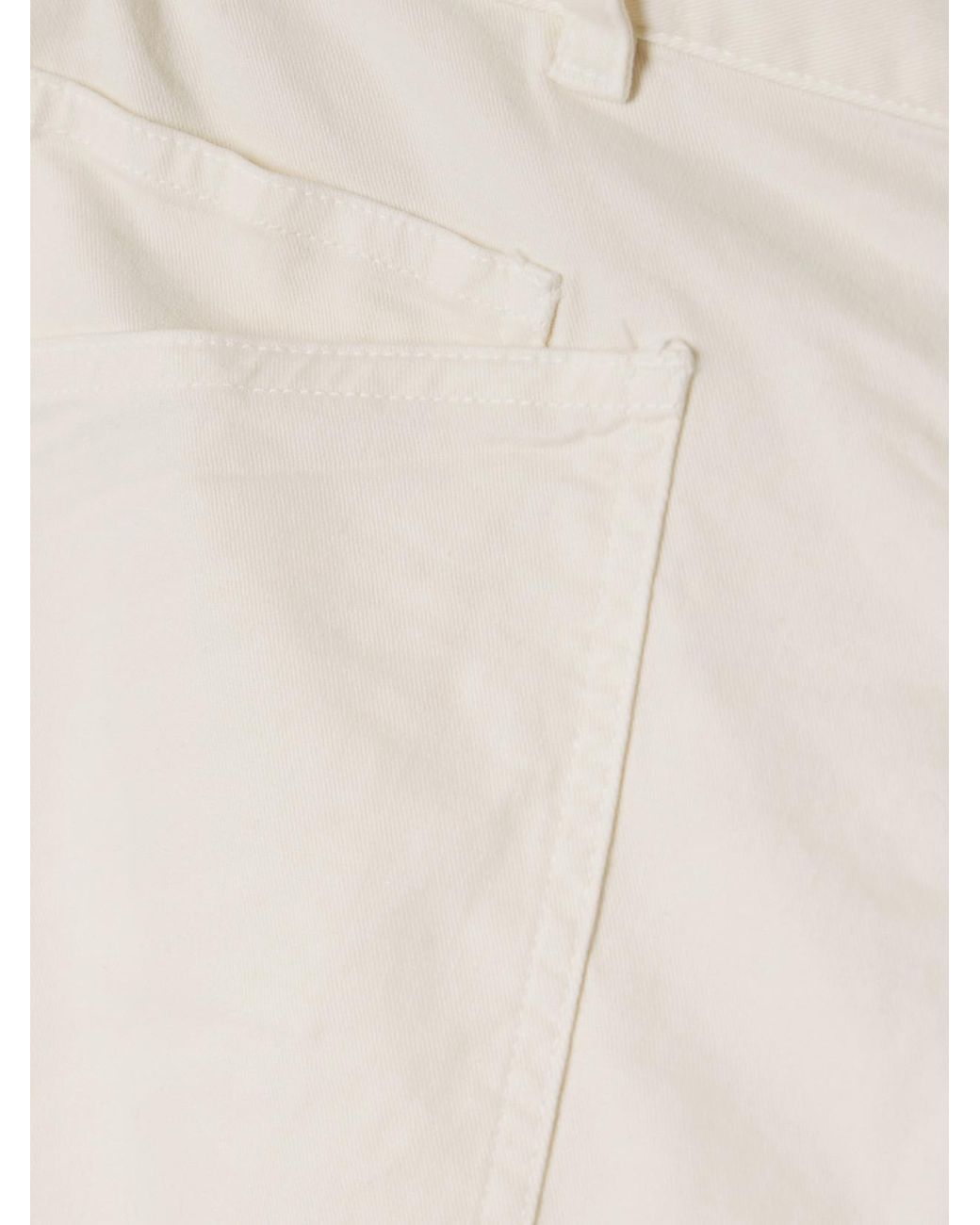 Nili Lotan Natural Shon Cotton-Blend Twill Barrel-Leg Pants