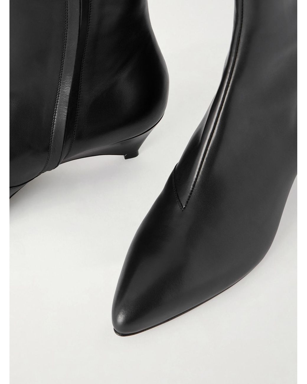 Jil Sander Black Arc Leather Ankle Boots