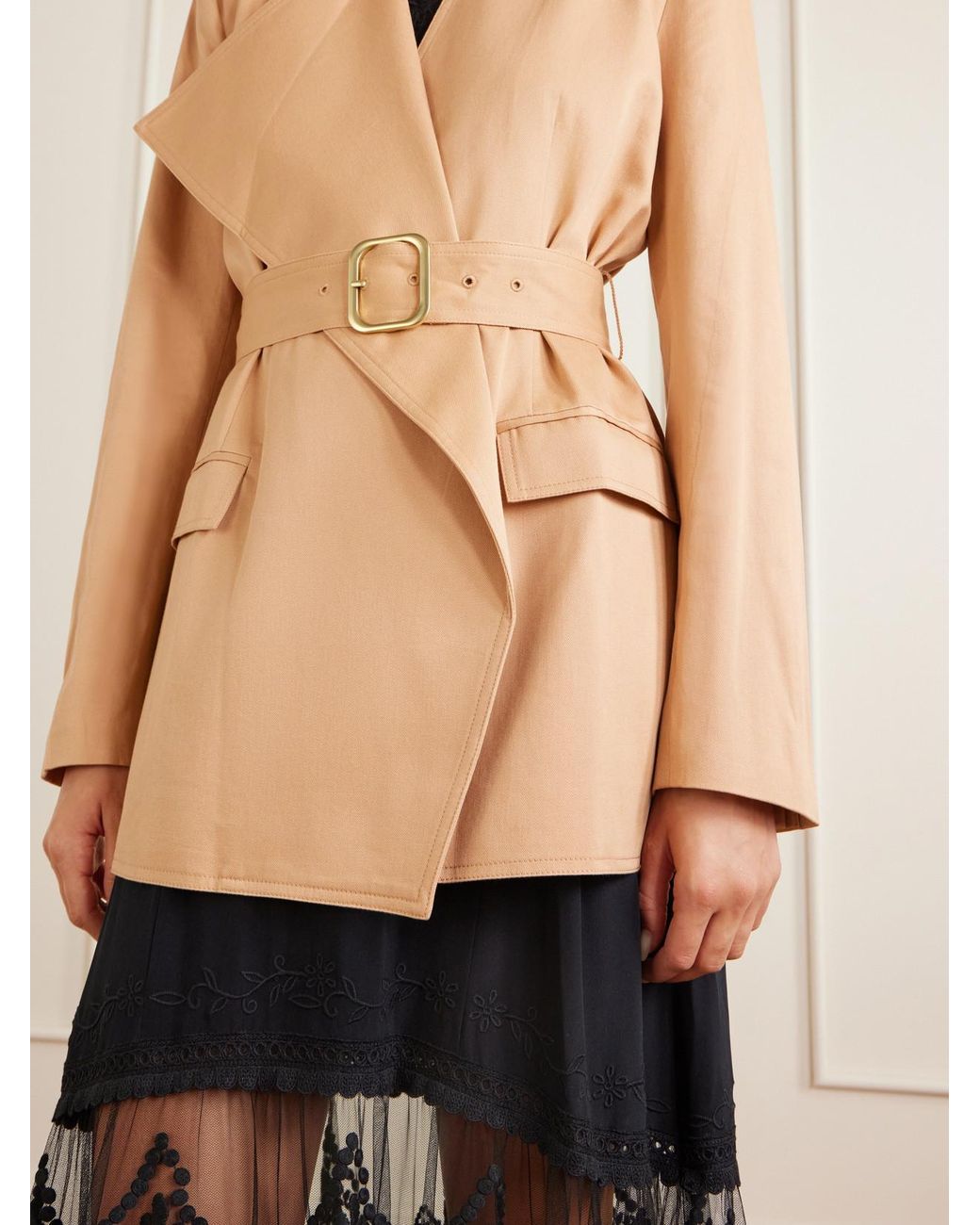 Ulla Johnson Natural Zehra Belted Cotton Blazer