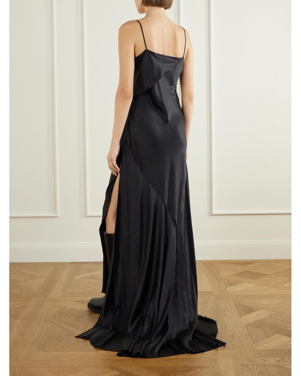 Ann Demeulemeester Blue Aaricia Silk-Satin Maxi Dress