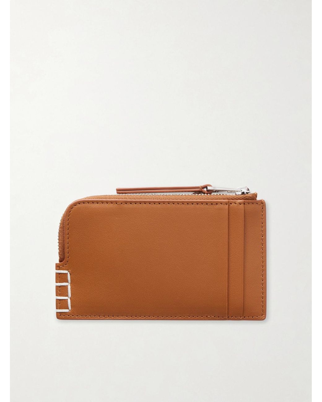 J.W. Anderson Brown Loafer Textured-Leather Wallet