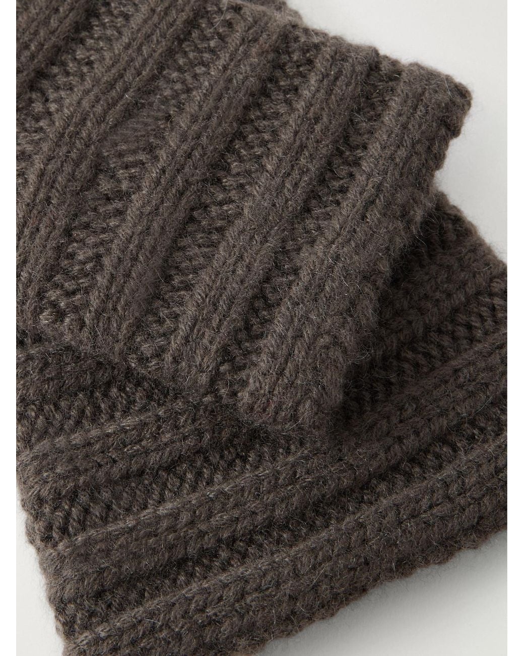 Lisa Yang Black Zarie Ribbed Cashmere Fingerless Gloves