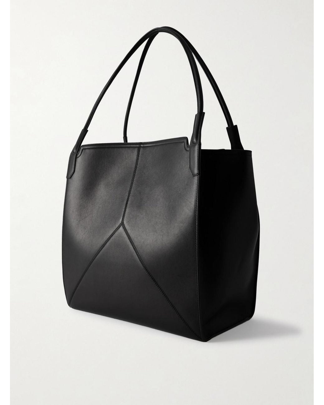 Victoria Beckham Black The Victoria Soft Paneled Leather Tote