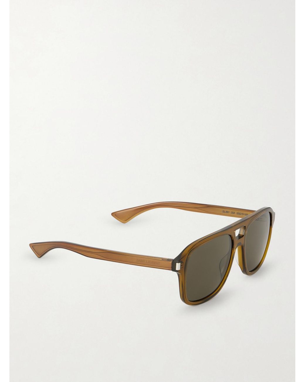 Saint Laurent Brown Aviator-Style Acetate Sunglasses