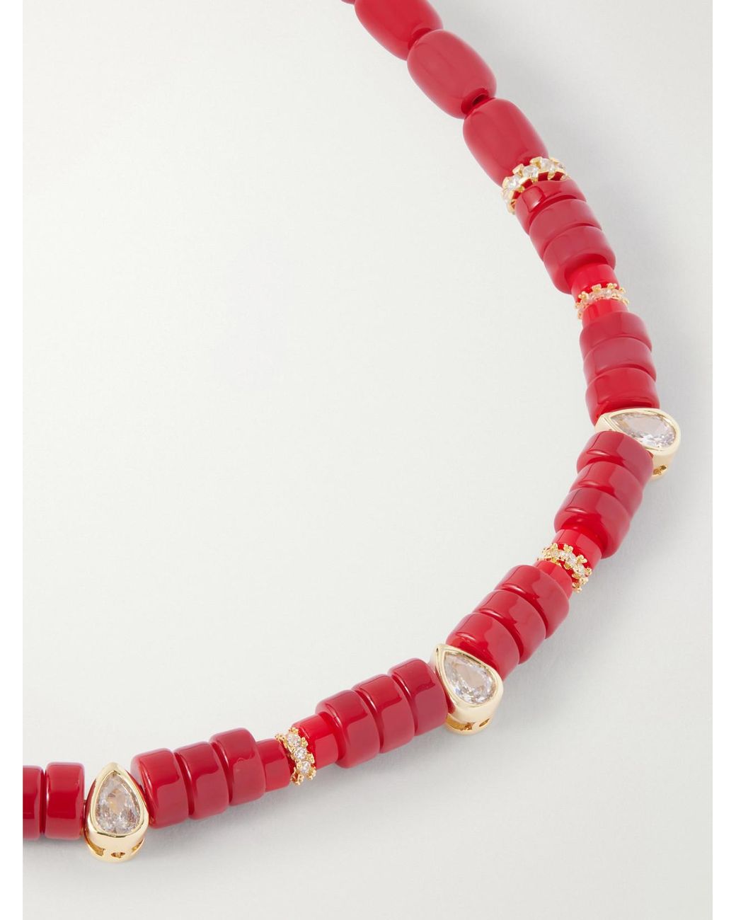 Joolz by Martha Calvo Pink Alba-Plated Glass Necklace