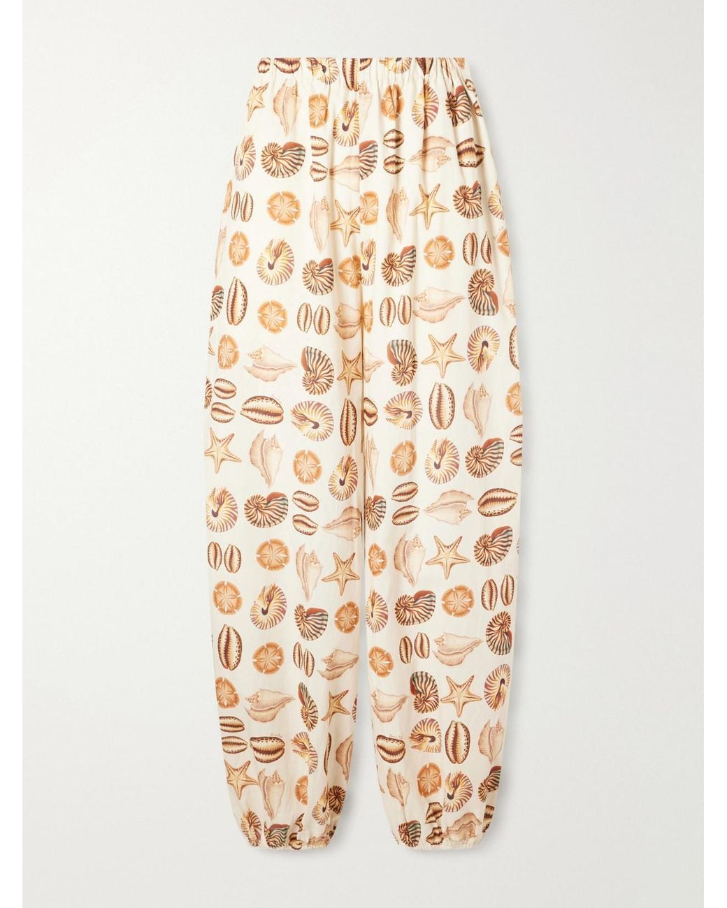 Farm Rio Natural Printed Cotton Balloon Pants