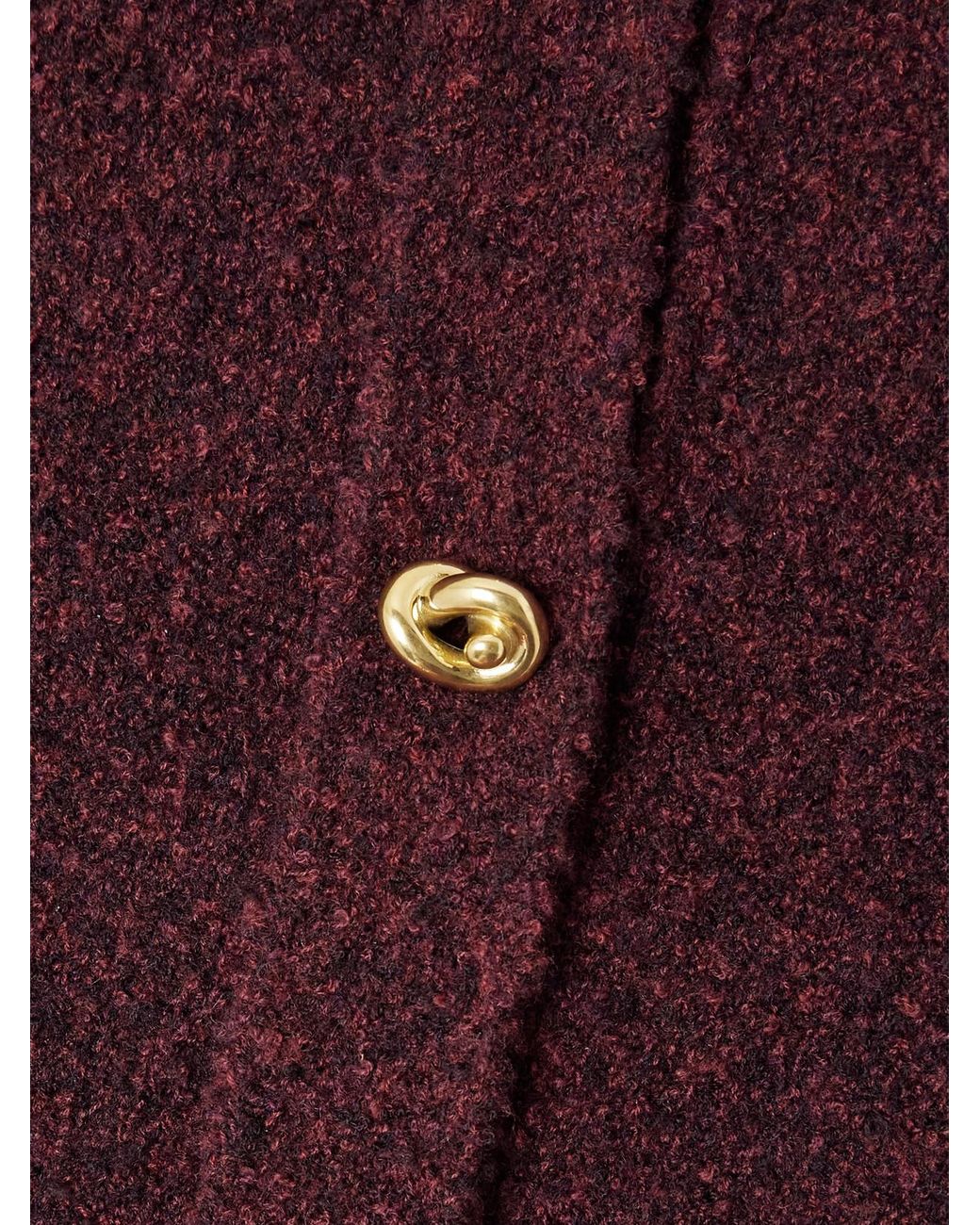 Bottega Veneta Purple Bouclé Cardigan