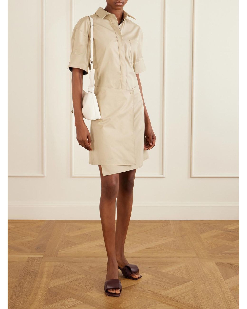 Loewe Natural Scarf Mini Knot-Detailed Leather Shoulder Bag