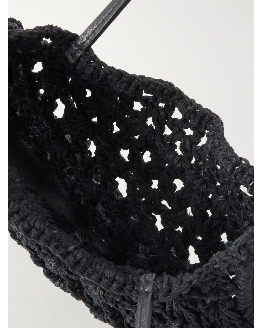 Magda Butrym Black Maya Crocheted Leather Top-Handle Bag