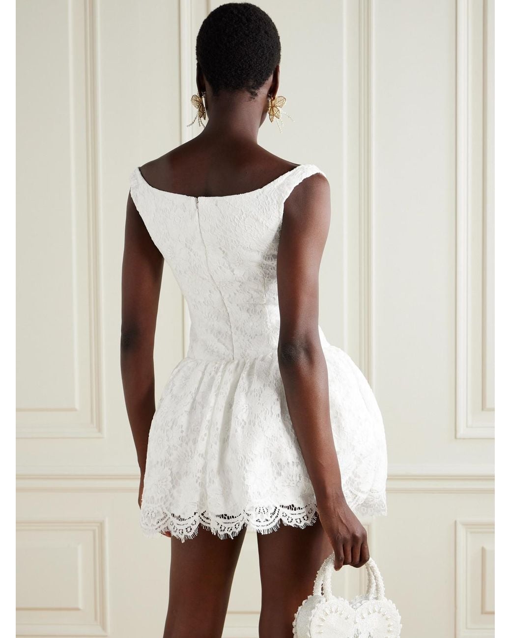 simple wedding dress with lace Simple Sleeve Bridal Dress | Soft Lace Top Wedding Dress main image 0