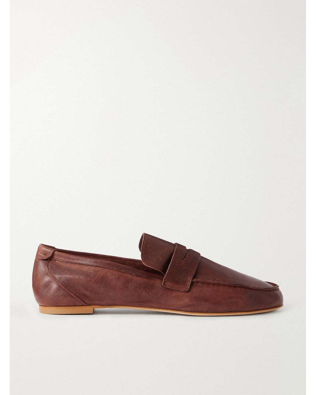Jamie Haller Brown The Unlined Penny Leather Loafers