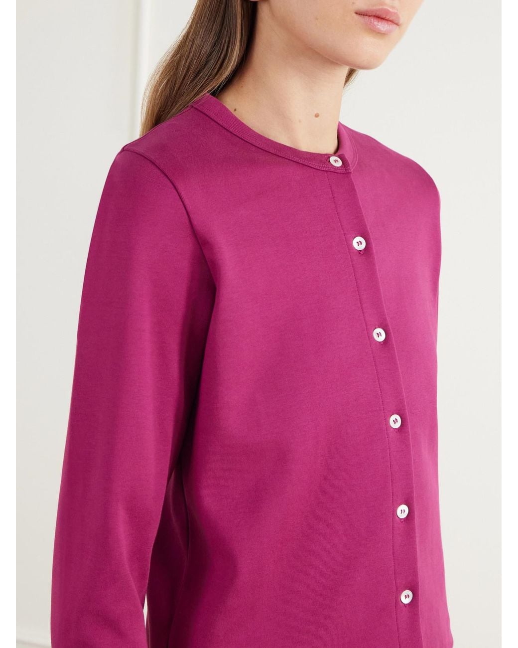Flore Flore Pink Poppy Organic Cotton-Jersey Cardigan