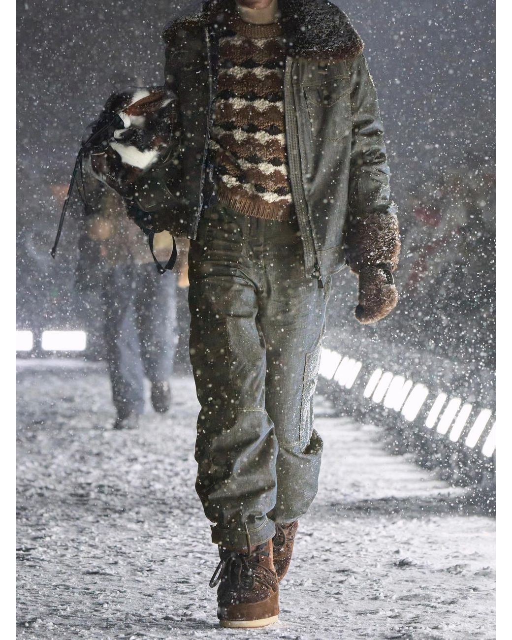 Moncler Gray Wool-Gabardine Tapered Ski Pants